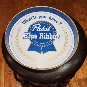 Pabst Blue Ribbon What'll You Have 12" Round Metal Beer Tray Milwaukee